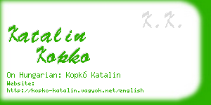 katalin kopko business card