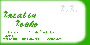 katalin kopko business card